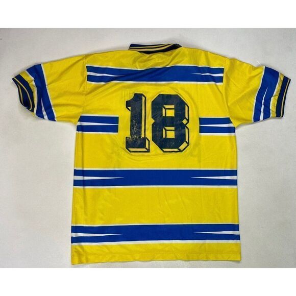 VINTAGE Calvo Parma AC 18 Jersey Men XL Soccer Futbol Yellow Parmalat - Picture 5 of 8